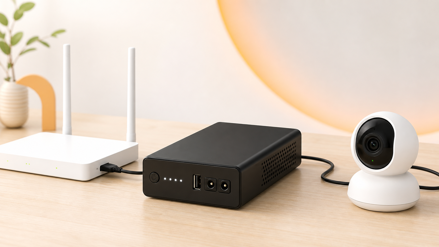 UPS mini giữ WiFi khi mất điện